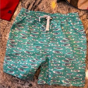 New with partial tag Burberry Kids Fish Print Shorts - Green